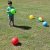 Toys+ 24 Pack 8.5 Inch Playground Balls (Red,Blue,Green,Yellow,Rainbow, Green/Swish view 2