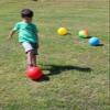 Toys+ 24 Pack 8.5 Inch Playground Balls (Red,Blue,Green,Yellow,Rainbow, Green/Swish view 4