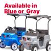Step2 Side-by-Side Push Around SUV, 2-Seater Kids Push Car with Seat Belts, Dual Steering Wheels & Horns, Adjustable Canopy, Ages 18 months5 years, Max 100 lbs., Durable Plastic, Blue view 4