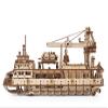 UGEARS Research Vessel 3D Wooden Puzzles for Adults - Wooden Model Kits for Adults Model Ship Kit for Adult Mechanical Model Kit Puzzle Brain Teaser Hobby Set Home Decoration view 3