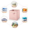 MaidMAX Fabric Storage Bins 10.510.511, Foldable Cloth Cube Storage Bins for Home Bedroom Closet Drawers Organizer, Pink, Set of 6 view 3