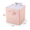 MaidMAX Fabric Storage Bins 10.510.511, Foldable Cloth Cube Storage Bins for Home Bedroom Closet Drawers Organizer, Pink, Set of 6 view 4