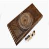 Armenian BACKGAMMON WOODEN BOARD GAME Nardi Nardy checkers chess carving Bear Ornament hand made gift wood table game view 2