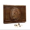 Armenian BACKGAMMON WOODEN BOARD GAME Nardi Nardy checkers chess carving Bear Ornament hand made gift wood table game view 4