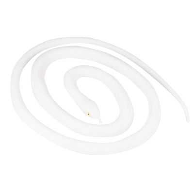 TOYANDONA Rubber Snake Realistic Rubber Snake Toy White Fake Lifelike Snake Educational Toys for Kids Prank Prop Halloween Party Decor
