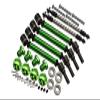 GPM For Traxxas 1/10 Maxx 4WD Monster Truck Upgrade Parts Front & Rear CVD Drive Shaft + Hex Adapter + Wheel Lock + Front Steering Tie Rod (Suitable For +20mm Widening Kit) Combo Set - 34Pc Set Green view 1