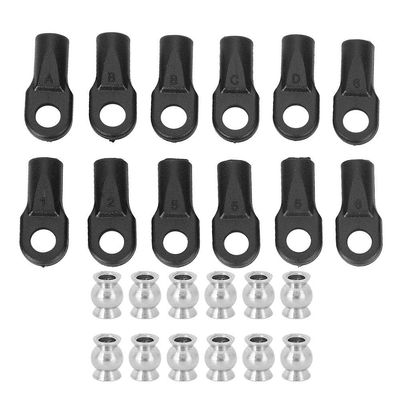 12pcs RC Car Rod Ends, Rod Ends with Hollow Balls Accessory Part for 1/10 RC Car