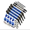 GPM For Traxxas 1/10 Maxx 4WD Monster Truck Upgrade Parts Front & Rear CVD Drive Shaft + Hex Adapter + Wheel Lock + Front Steering Tie Rod (Suitable For +20mm Widening Kit) Combo Set - 34Pc Set Blue view 1