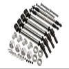 GPM For Traxxas 1/10 Maxx 4WD Monster Truck Upgrade Parts Front & Rear CVD Drive Shaft + Hex Adapter + Wheel Lock + Front Steering Tie Rod (Suitable For +20mm Widening Kit) Combo Set - 34Pc Set Silver view 1