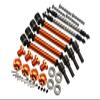 GPM For Traxxas 1/10 Maxx 4WD Monster Truck Upgrade Parts Front & Rear CVD Drive Shaft + Hex Adapter + Wheel Lock + Front Steering Tie Rod (Suitable For +20mm Widening Kit) Combo Set - 34Pc Set Orange view 1