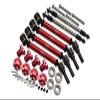 GPM For Traxxas 1/10 Maxx 4WD Monster Truck Upgrade Parts Front & Rear CVD Drive Shaft + Hex Adapter + Wheel Lock + Front Steering Tie Rod (Suitable For +20mm Widening Kit) Combo Set - 34Pc Set Red view 1