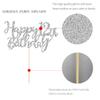 12 Silver Glitter Happy 12th Birthday Cake Topper, Birthday Party Decorations, Supplies, cake topper view 2