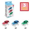 PicassoTiles 3 Magnetic Toy Cars Set Light Up LED Highly Detailed Compatible with Magnet Car Race Track STEM Truck Replacement Accessories Educational Building Kits for Toddlers Boys & Girls Ages 3+ view 3