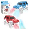 PicassoTiles 2pcs Magnetic Toy Car Set Highly Detailed Compatible with Magnet Race Track STEM Truck Replacement Accessories Educational Construction Building Kits for Toddlers Boys & Girls Ages 3+ view 1
