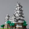 KAWADA Nanoblock NB-042A Himeji Castle Special Deluxe Edition Metallic Silver ver. view 3