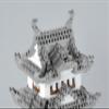 KAWADA Nanoblock NB-042A Himeji Castle Special Deluxe Edition Metallic Silver ver. view 4