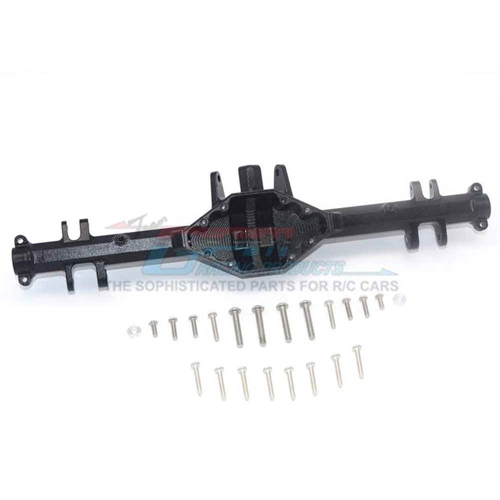 23Pc Set Aluminum Rear Axle Housing (Without Carrier) Traxxas 1/7 Unlimited Desert Racer by GPM (Black)