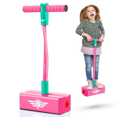 CUUGO LET'S GO! CG Pogo Stick Toys for 3-12 Year Old Girls, Foam Pogo Jumper Toys for Age 3-12 Years Old Kids Pogo Stick Autism Toys Outdoor Toys Party Birthday Stocking Stuffers Fun Toys, Rose Red