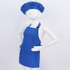 Mufeng Kids Children Kitchen Chef Costume Cooking Apron and Hat Set Cooking Baking Set Halloween Cosplay Costumes Blue 8-12 view 3