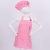 Mufeng Kids Children Kitchen Chef Costume Cooking Apron and Hat Set Cooking Baking Set Halloween Cosplay Costumes Pink 4-8 view 3