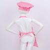 Mufeng Kids Children Kitchen Chef Costume Cooking Apron and Hat Set Cooking Baking Set Halloween Cosplay Costumes Pink 4-8 view 4