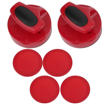 Air Hockey Pushers Set, Durable 2 Pcs 94mm Pusher with 4 Air Pucks, Tabletop Hockey Game for Family Party Kids Adults Recreation