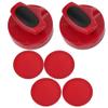 Air Hockey Pushers Set, Durable 2 Pcs 94mm Pusher with 4 Air Pucks, Tabletop Hockey Game for Family Party Kids Adults Recreation view 1
