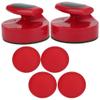 Air Hockey Pushers Set, Durable 2 Pcs 94mm Pusher with 4 Air Pucks, Tabletop Hockey Game for Family Party Kids Adults Recreation view 2