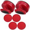 Air Hockey Pushers Set, Durable 2 Pcs 94mm Pusher with 4 Air Pucks, Tabletop Hockey Game for Family Party Kids Adults Recreation view 3