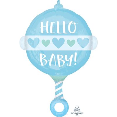 Anagram Baby BOY Rattle Shape