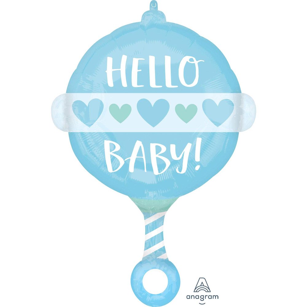 Anagram Baby BOY Rattle Shape