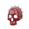Steampunk Spike Skull Masquerade Mask (Red) view 3