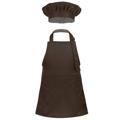 Mufeng Kids Children kitchen Chef Costume Cooking Apron and Hat Set Cooking Baking Set Halloween Cosplay Costumes Coffee 2-4