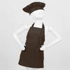Mufeng Kids Children kitchen Chef Costume Cooking Apron and Hat Set Cooking Baking Set Halloween Cosplay Costumes Coffee 2-4 view 3