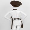 Mufeng Kids Children kitchen Chef Costume Cooking Apron and Hat Set Cooking Baking Set Halloween Cosplay Costumes Coffee 2-4 view 4