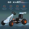 Aosom Pedal Go Kart Children Ride on Car Cute Style with Adjustable Seat, Plastic Wheels, Handbrake and Shift Lever, Light Blue view 3