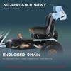 Aosom Pedal Go Kart Children Ride on Car Cute Style with Adjustable Seat, Plastic Wheels, Handbrake and Shift Lever, Light Blue view 4