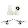 NOAHWOOD Fingerboards Parts (NWii Fidget Bearings Handmade Black Logo Wheels (4Pcs) + Gift (NW King Trucks 33mm) White view 1