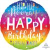 Anagram 28" Hip Hip Hooray Birthday Holographic view 1