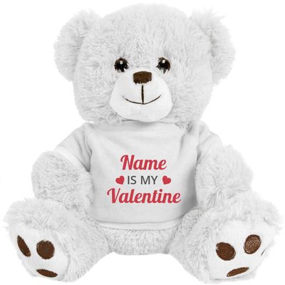 Add Your Valentine Name Custom Bear: 10 Inch Teddy Bear Stuffed Animal
