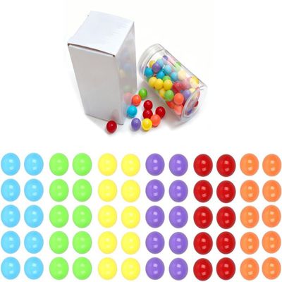 Witlans 60pcs Chinese Checker Game Replacement Balls,6 Solid Color 14mm Acrylic Marbles for Marble Run, Aggravation Traditional Games