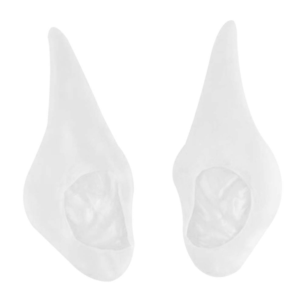 TOYANDONA 1pair XL White Pointed Ears Comfortable Halloween Cosplay Prop for Parties and Festivals Reusable and Easy to Wear