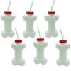 4E's Novelty Dog Bone Cups with Straw (6 Pack) 14 oz - Paw Dog Patrol Party Supplies, Birthday Party Supplies Decorations, Puppy Birthday Party Favors view 1