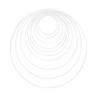 Rayher Metal Rings Assorted Pack of 10 White, std