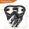 POKONBOY Upgraded 2 Pack Tactical Mask, Mask with Goggles Compatible with Nerf Rival, Apollo, Zeus, Khaos, Atlas, Artemis and N-Strike Elite Blasters (White & Black) view 2