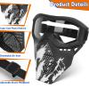 POKONBOY Upgraded 2 Pack Tactical Mask, Mask with Goggles Compatible with Nerf Rival, Apollo, Zeus, Khaos, Atlas, Artemis and N-Strike Elite Blasters (White & Black) view 3