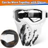 POKONBOY Upgraded 2 Pack Tactical Mask, Mask with Goggles Compatible with Nerf Rival, Apollo, Zeus, Khaos, Atlas, Artemis and N-Strike Elite Blasters (White & Black) view 4