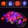 Qvatoxis Halloween Party Favors Light Up Rings 50PCS LED Rings Glowing Finger Rings Fun Toys for Kids Adults view 2