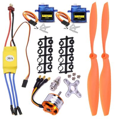 abcGoodefg A2212 1400KV RC Brushless Motor 30A ESC Motor SG90 Micro Servo 8060 Propeller Set for RC Plane Quadcopter Fixed Wing Plane Helicopter Aircraft