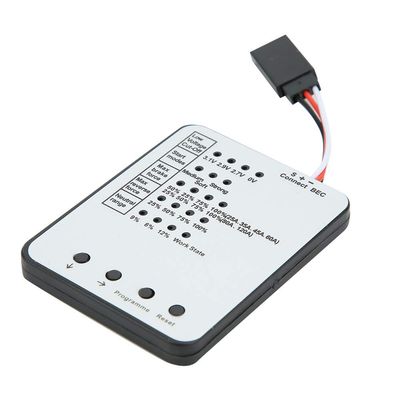 RC Car Program Card,Brushless ESC LED Programming Card 61 x 48 x 6mm RC Car Upgrade Accessories(Black White)